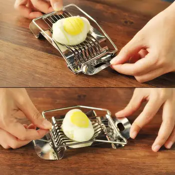 

Home Kitchen Egg Cutter Stainless Steel Boiled Egg Eggs Slicer Slicer Kitchen Cutter Egg Boiled Section For Hard Tools Wire J6Z2