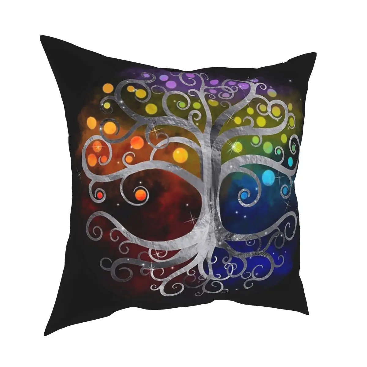 Древо жизни серебро вихревой декоративная наволочка для подушки Подушка Викинги