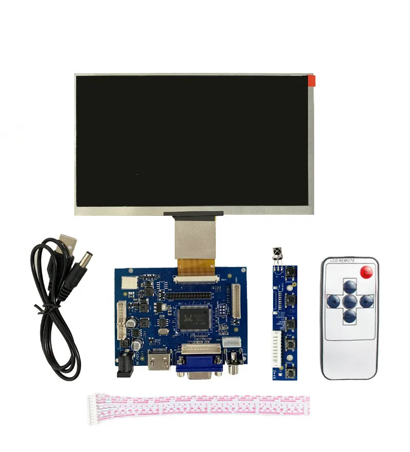 7 дюймовый ЖК дисплей монитор + плата драйвера HDMI/VGA/2AV для Raspberry Pi Jetson Nano
