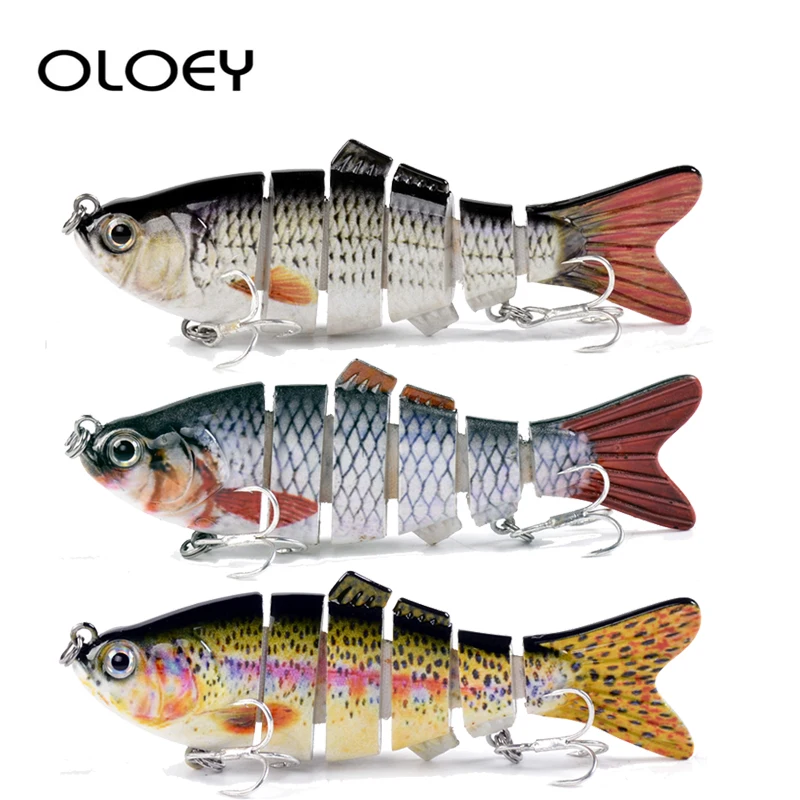 

OLOEY 10cm 17.5g Sinking Wobblers Fishing Lures Jointed Crankbait Swimbait 6 Segment Hard Artificial Bait Fishing Tackle Lure