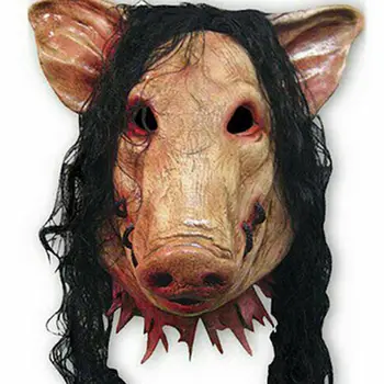 

Halloween Mask Full Face Saw Pig Head Scary Mask Costume Party Cosplay Props Party Mask