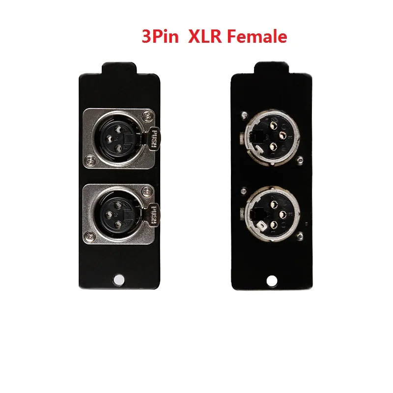 3Pin XRL Штекерный гнездовой модуль динамический функциональный адаптер