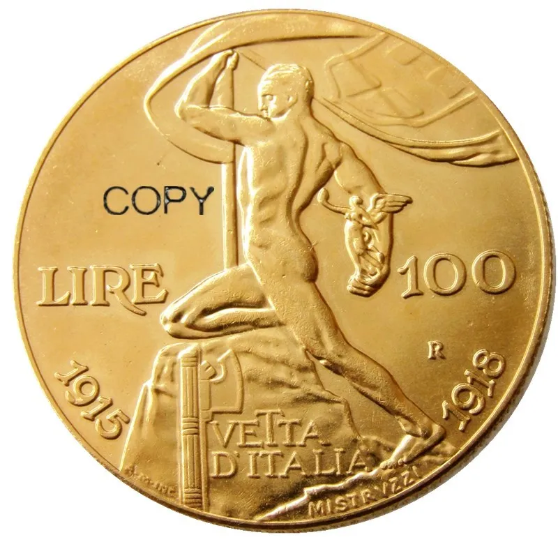 1925 Италия 100 Lire-Vittorio Emanuele III юбилей царствования Позолоченные копии монет | Дом и
