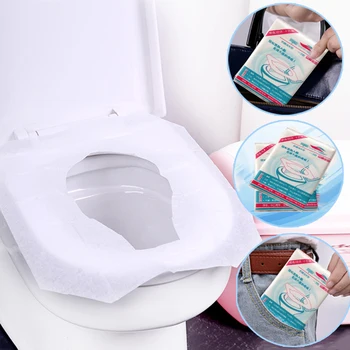 

50pcs Disposable Toilet Seat Covers Hygienic Safety Waterproof Supply Sterilized Toilet Seat Covers