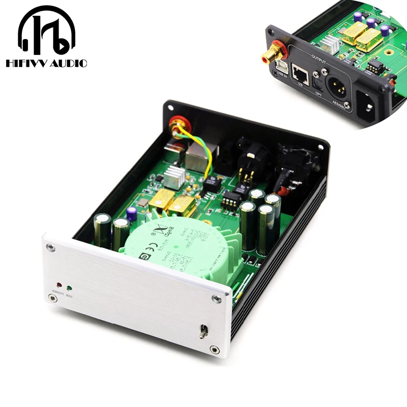 USB DAC цифровой интерфейс xmos u208 поддержка PCM32bit/384K DSD256 выход коаксиальный