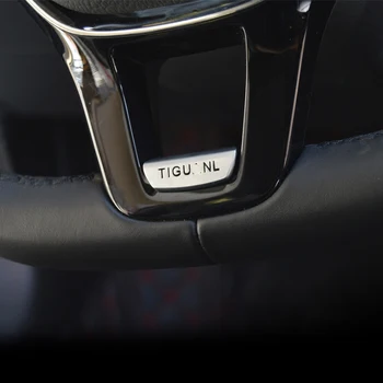 

Car Interior steering wheel decorative cover sequins Emblem Badge Sticker For Tiguan L 2017 2018 2019 carstyling