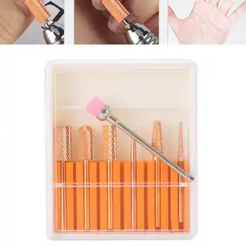 

7pcs Nail Art Grinding Head Dead Skin Removal Nail Drill Bits Sanding Polishing Nail Sanding Head Set