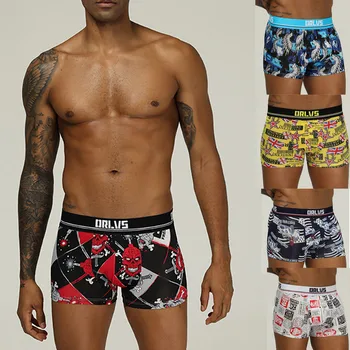 

Boxer Men Underwear Male Sexy Mens Underwear Boxers Men's Cotton Panties Shorts Printed Underpants Man calzoncillo hombre#Y3