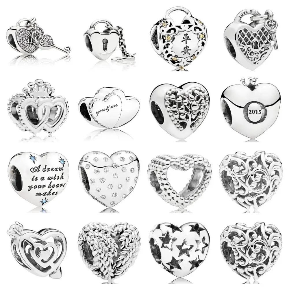 

PDB ZZ 07 Silver 925 Jewelry Prototype 1:1 Natureza Dream Patterns Twain Heart-shaped Love You Jewelry Female Gift