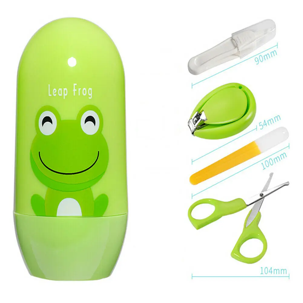 

4PCS Nail Care Baby Nail File Safe Baby Nail Clippers for Newborn Kids Solid Nail Clipper Nail FileSet Health Care Accessory