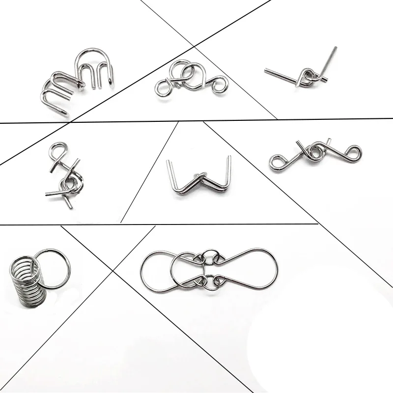  Hot Sales Children'S Educational Toy Nine 8 Pieces Intelligence Ring Unclasp Kindergarten Teaching  - 4000292762606