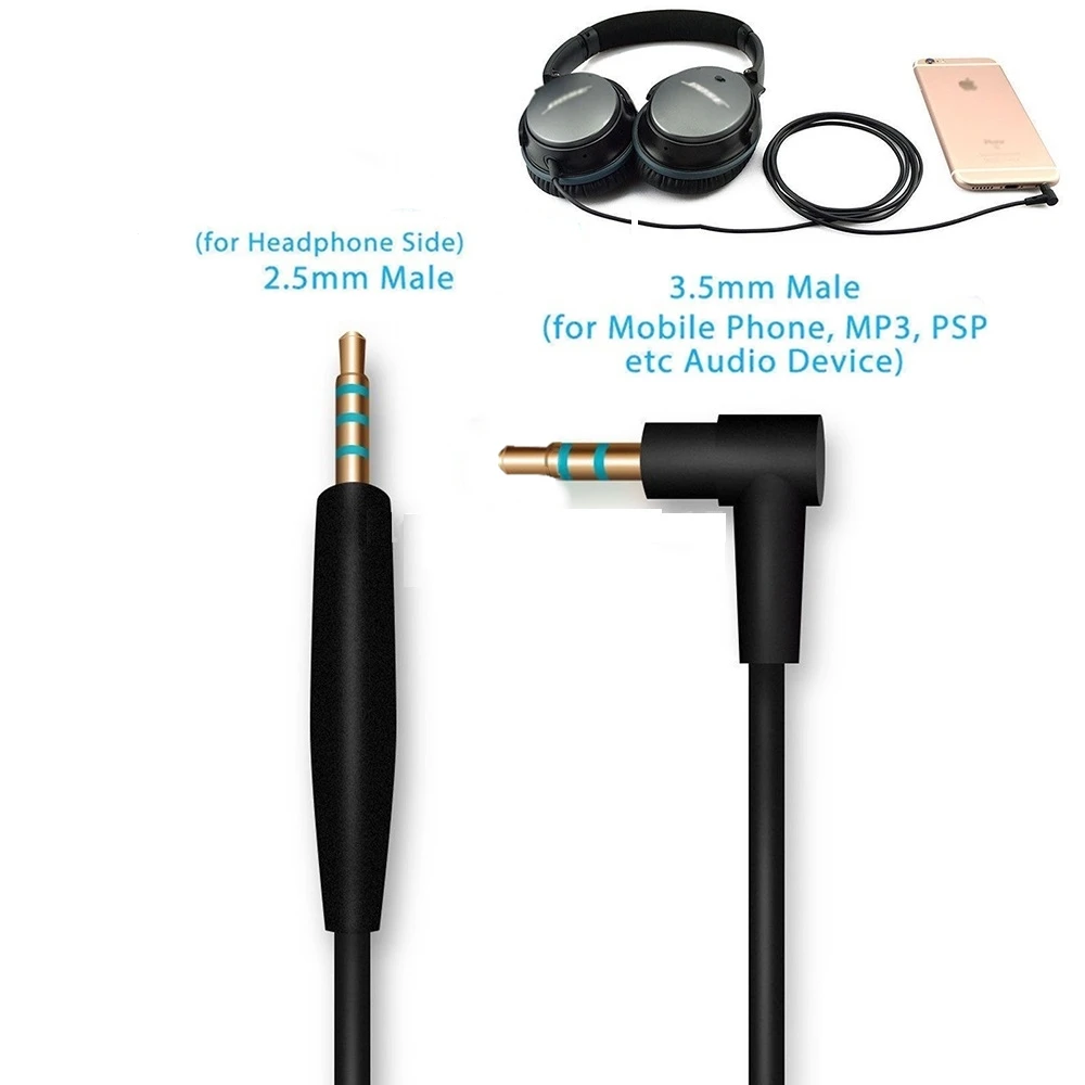 2,5mm auf 3,5mm 1,4m/5,5ft Audiokabel für Bose Quiet Comfort 25 QC25 SoundTrue OE2 OE2i AE2 AE2i Kopfhörer