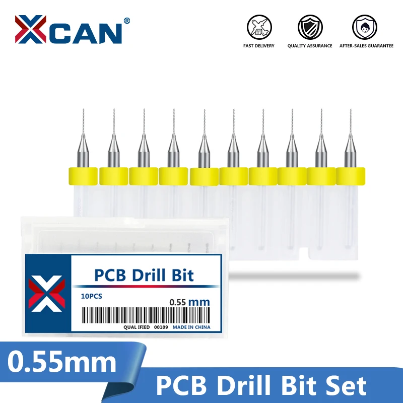 XCAN 10 шт 0 55 мм CNC Карбид PCB мини сверла для печатной платы|drill bits metric|drill sawdrill bit pcb |