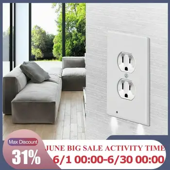 

Hallway Emergency Lamp Outlet Cover Light Sensor Outlet With Wall Lights Plate Bedroom Night Lamp Led Bathroom Night Y0V8