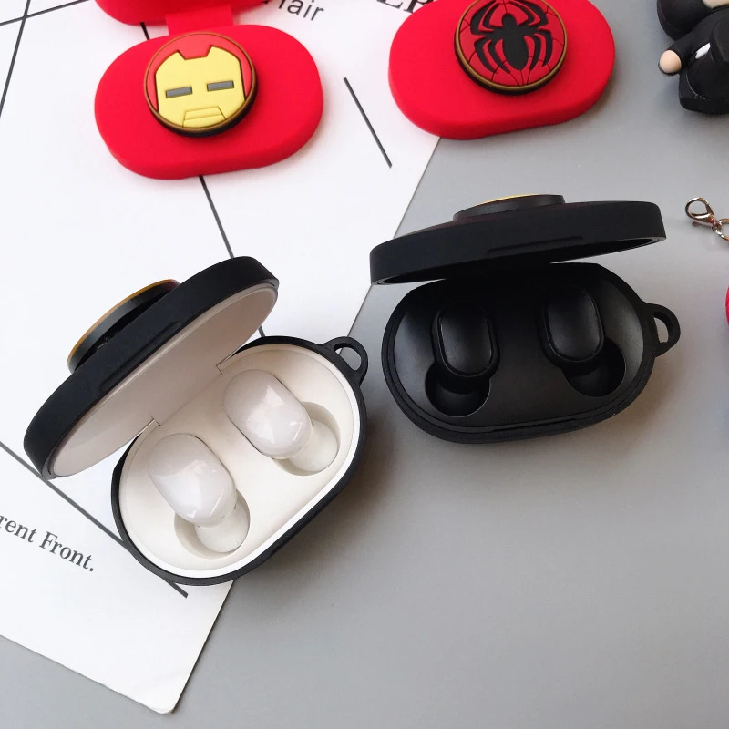 Мультяшный силиконовый чехол Marvel для Xiaomi mi Red mi AirDots чехол для зарядки беспроводные наушники защитный чехол