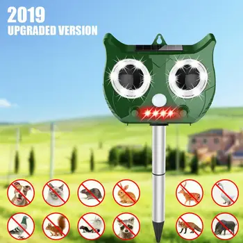 

Solar Powered Ultrasonic Sonic Mouse Mole Pest Rodent Repeller Anti Mosquito Snake Bird Pest Reject Repeller for Garden Yard
