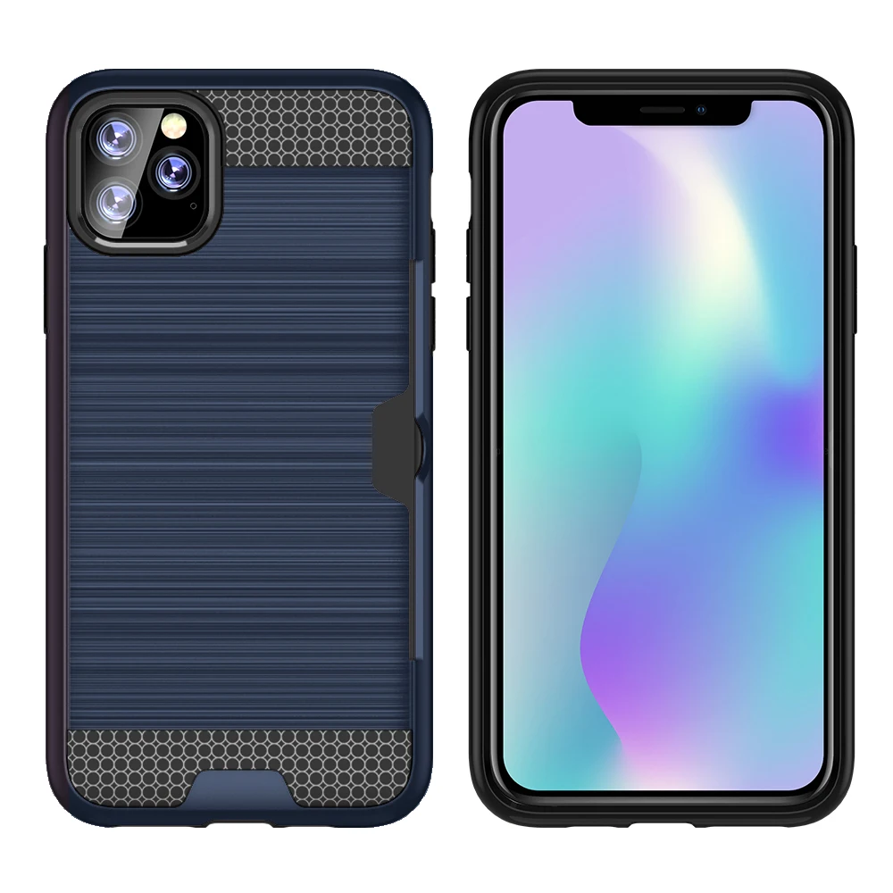 100 шт./лот Проводная карточка для рисования PC+ TPU Пластиковый жесткий чехол для iphone 5 6 7 8 X XS XR XS Max 6 7 8 plus 11 Pro Max чехол - Цвет: Синий