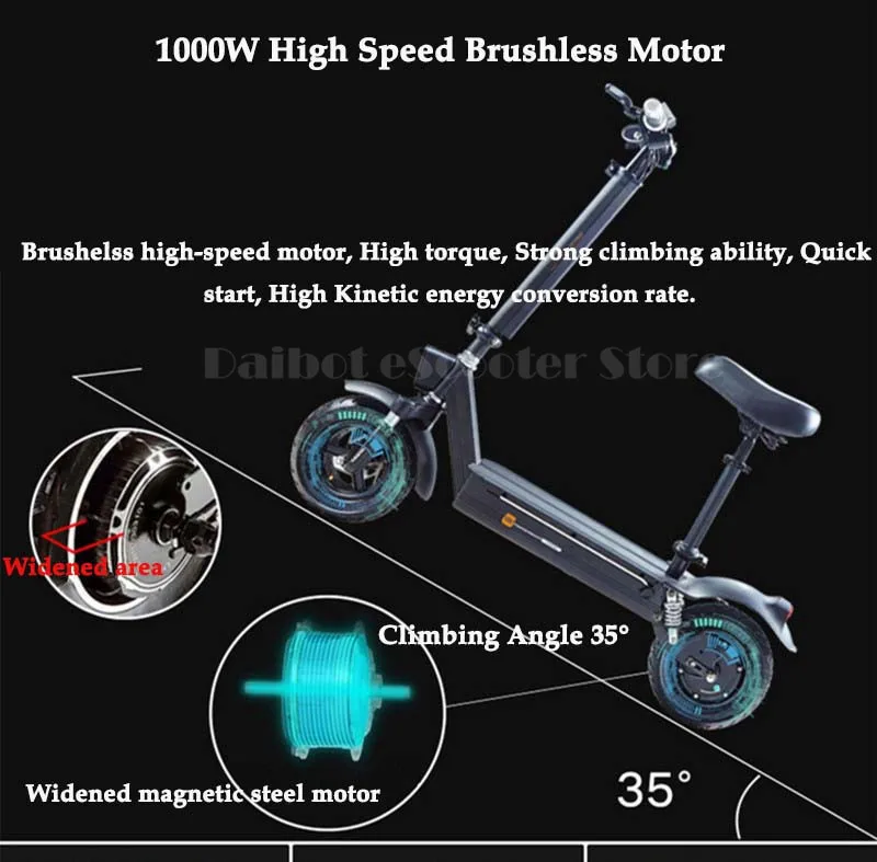 Flash Deal New Powerful Electric Scooter 1000W Two Wheel 11 Inch 48V Waterproof Foldable Electric Scooter For Adult 15