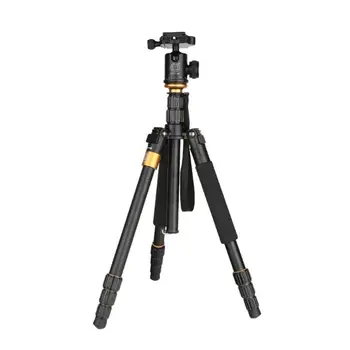 

Q999S Portable Tripod Professional Travel Camera Aluminium Axis Inversion Multi-function Dexterous with Monopod Ball Head