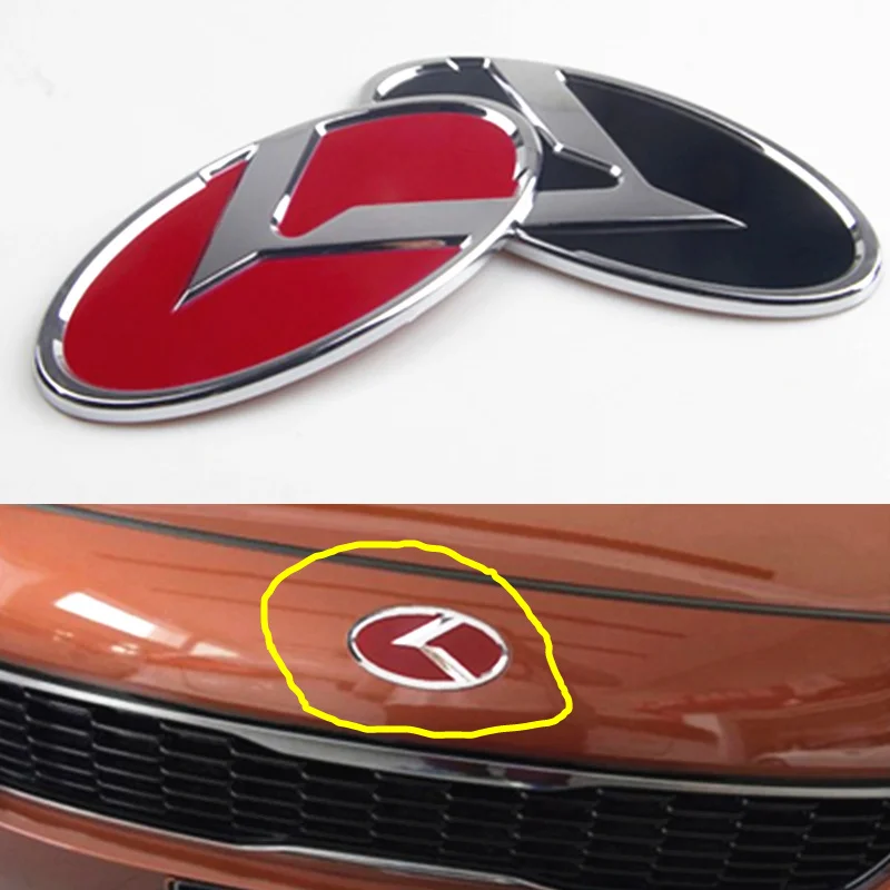 1 шт. красный логотип эмблемы значки KIA K для багажника KIA или капота или рулевого колеса или колеса центральной обода крышка на руль