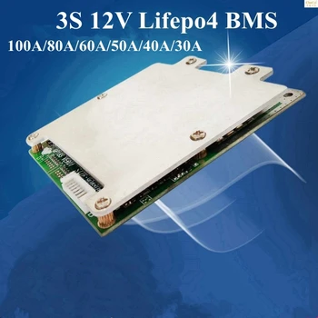 

4S 12V 100A 80A 60A50A40A30A Separate Port Lifepo4 BMS with Cell Blance Function for Electric Motocycle Lithium Battery Pack Bms