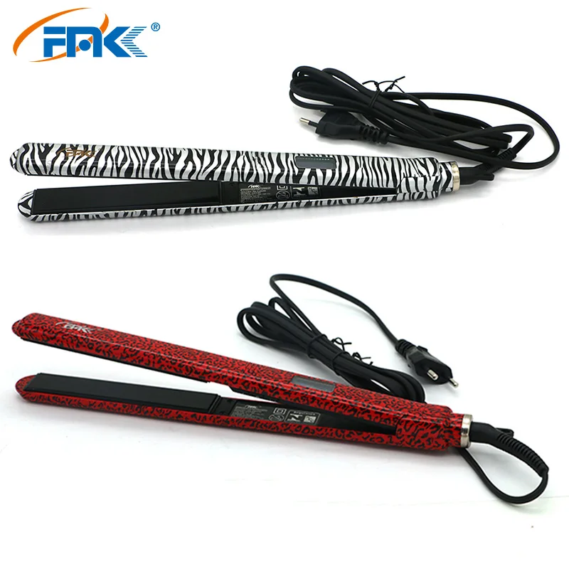 

FMK Flat Iron Hair Straightener LCD Digital Temperature Titanium Flat Irons Fast Warm-up Multi-functional Professional Hair Iron