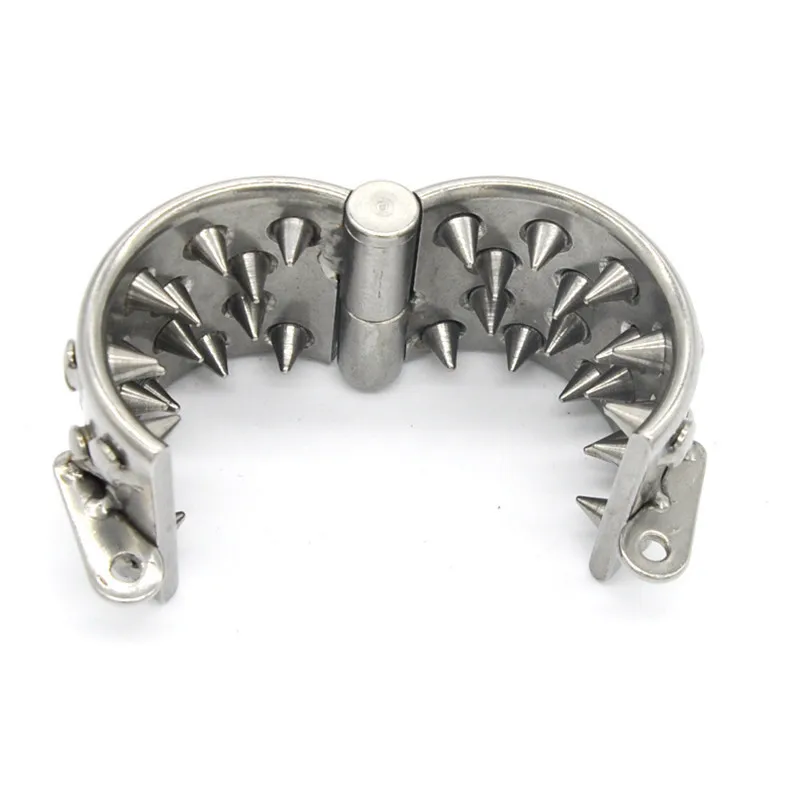 Locking Stainless Steel Pleasure Spike Cock Ball Ring Penis Rings Testicle Pendant Scrotum Bondage Adult Sex Toys For Men