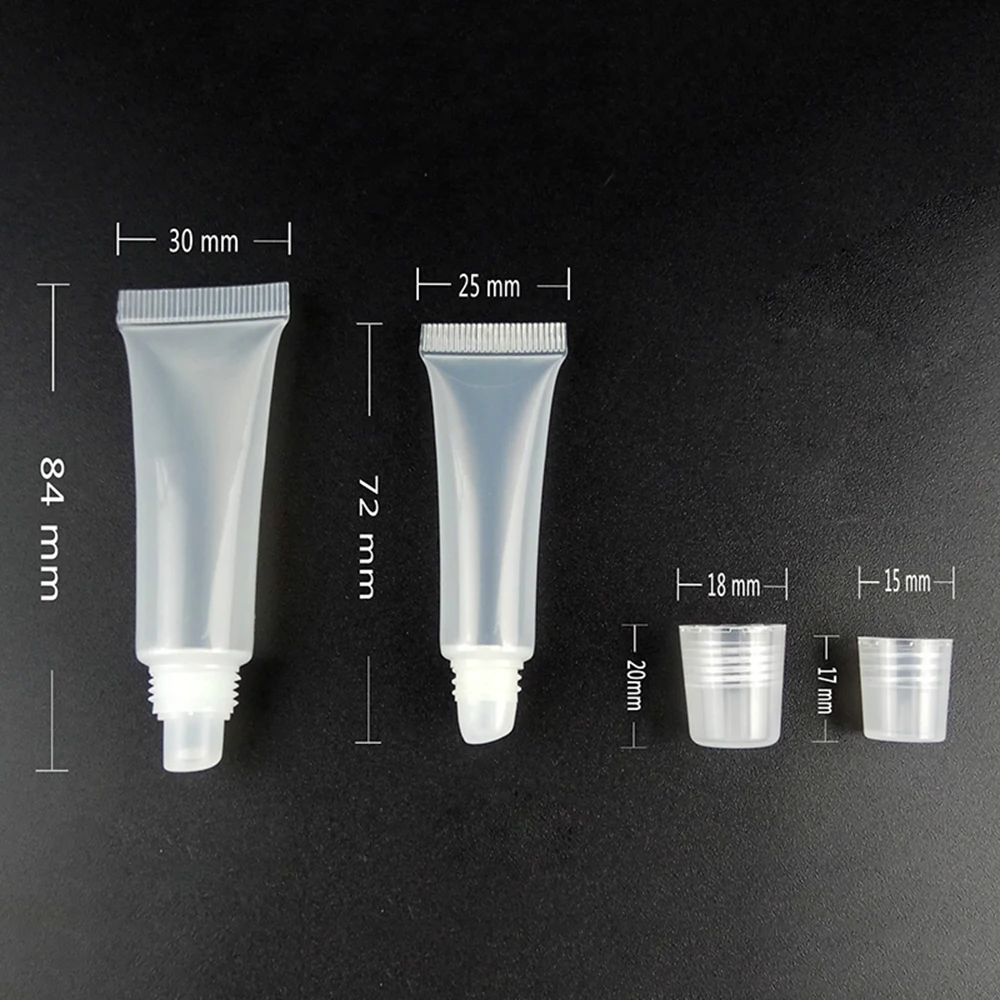 8 мл 10 мл косметический блеск для губ пустые многоразовые тюбики пластиковый прозрачный бальзам для губ контейнеры для макияжа инструменты