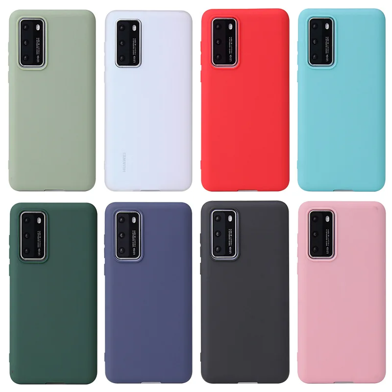 Soft Silicone Back Cover For Huawei P40lite E P40 Pro Plus Nova 6 7 7SE Honor 9A X10 Max Y5P Y6P PSamrt 2020 Phone Cases | Мобильные