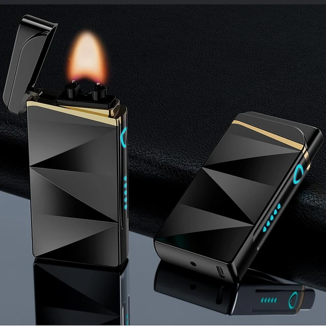 Accendino elettrico al Plasma ad arco accendino ricaricabile USB accendini  antivento con Display a LED gadget per accendino a candela per uomo -  AliExpress