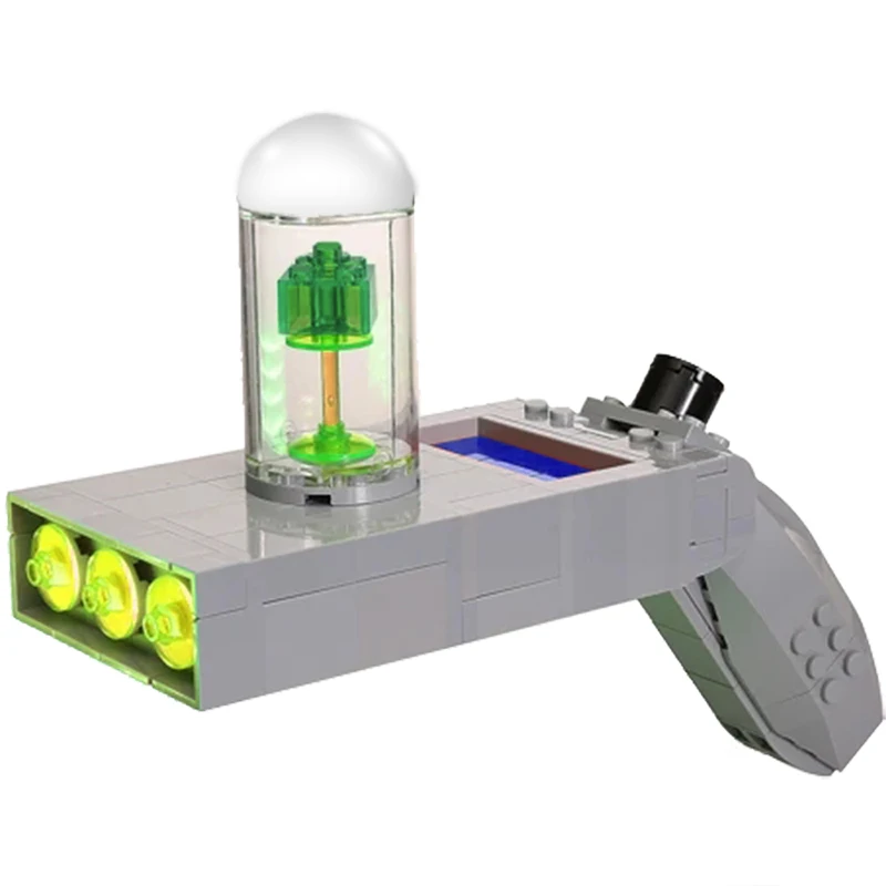 

MOC Science Fiction Animation Rick Portal Gun Building Blocks Construction Assembly Toys Technic City Movie Memorial Toy For Kid