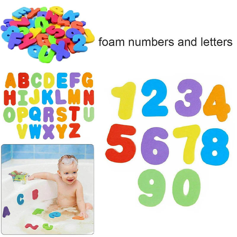 36 шт. обучающая Ванна алфавиты и буквы пена для ванной цифры и буквы плитка ребенок детская игрушка для ванной вода забава
