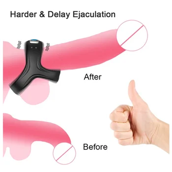 Vibrator Cockring Penis Cock Ring on for Man Delay Ejaculation Sex Toys for Men Couple Rings Penisring Toys for Adults 18 2