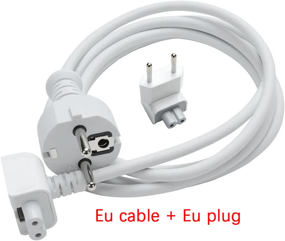Plug Extension Cord para Macbook Pro Air Cabo do Carregador Adaptador do Cabo de Alimentação Alta Qualidade 45w 60w 85w eu