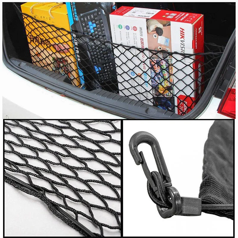 Car Back Rear Trunk Seat Storage Bag Mesh Auto Organizer Double deck