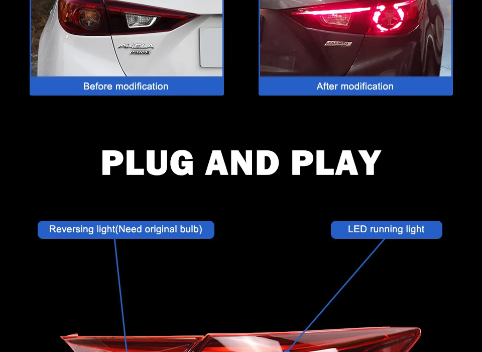 Задний фонарь для автомобиля- Mazda 3 Axela светодиодная сигнальная лампа Противотуманные фары DRL дневные ходовые огни тюнинг автомобильные аксессуары