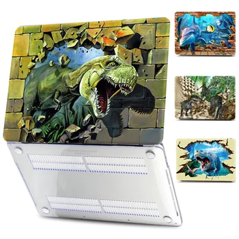 

Hard Shell Case For MacBook Pro Retina 12 13 15 Touch Bar Dinosaur PVC Laptop Replace Cover For A1989 A1706 A1990 A1707 A1932