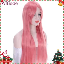 AILIADE розовый небесно-голубой 30 дюймов Длинные Staight косплей парик высокая температура термостойкие волокна синтетические волосы Аниме вечерние парики