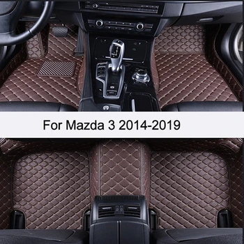 

Custom Car Floor Mats For Mazda 3 2014-2019/ PU leather Auto Accessories Waterproof Mats Non-slip Car Carpet
