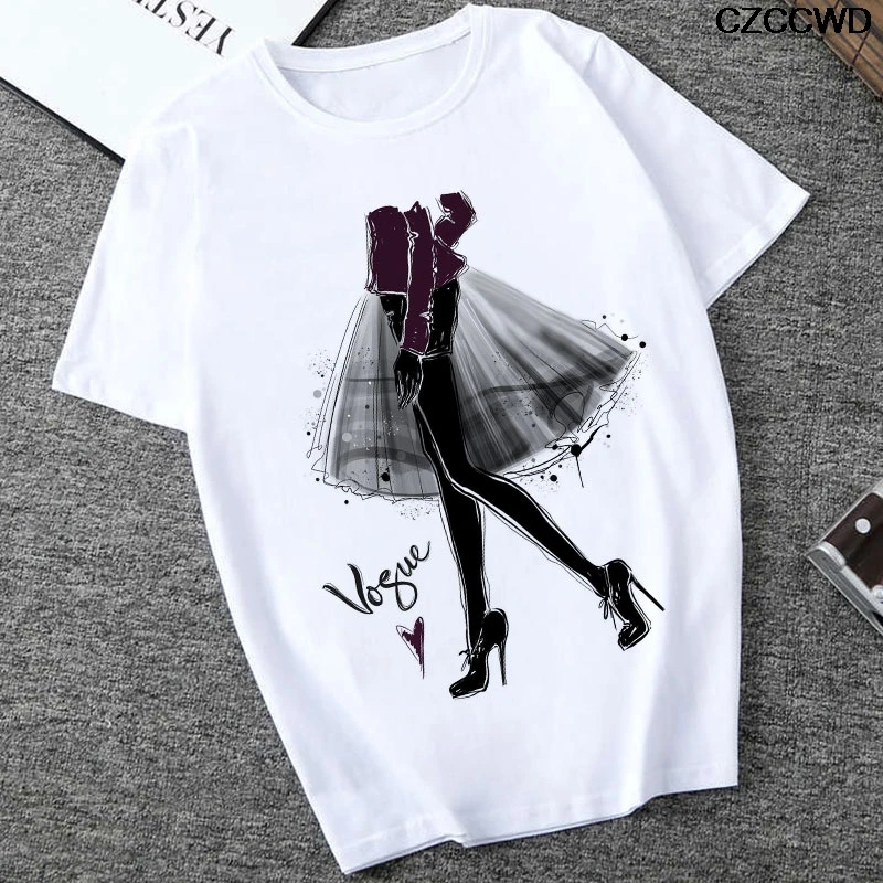 CZCCWD Poleras Mujer De Moda белая футболка Harajuku уличная мода Мода Vogue Футболка женская