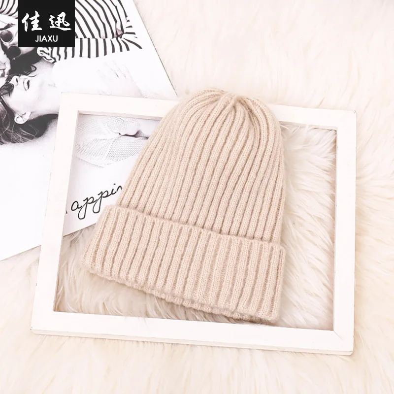 Новые модные вязаные шапки бини женские зимние шапки Skullies Bonnet шапки для девочек