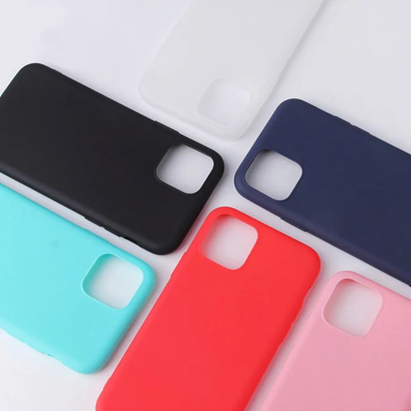 

New Solid Color Phone Cases Soft Matte TPU Protective Shell for iPhone 11 iPhone 11 Pro iPhone 11 Pro Max Fitted Cases
