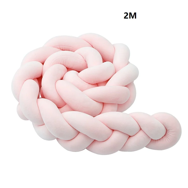 Single Pink Детская кровать кроватка Боковой бампер новорожденный 2 м детская кроватка плюшевая кровать защита оплетка бампер детское постельное белье украшение детской комнаты - Цвет: Single Pink