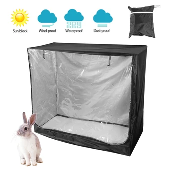 

Rabbit Hutch Cover Case 210D Oxford Bunny Pet Cage Covers Cloth Dustcover Waterproof Anti Dust Rain UV Sun Protector Patio Cover