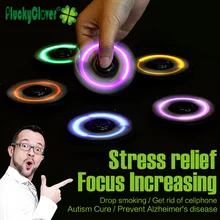 1 подсветка ПК Tri-spinner светится в темноте светодиодный светильник Спиннер EDC ручной Спиннер гироскоп антистресс фокус светящиеся сверкающие игрушки Gyros