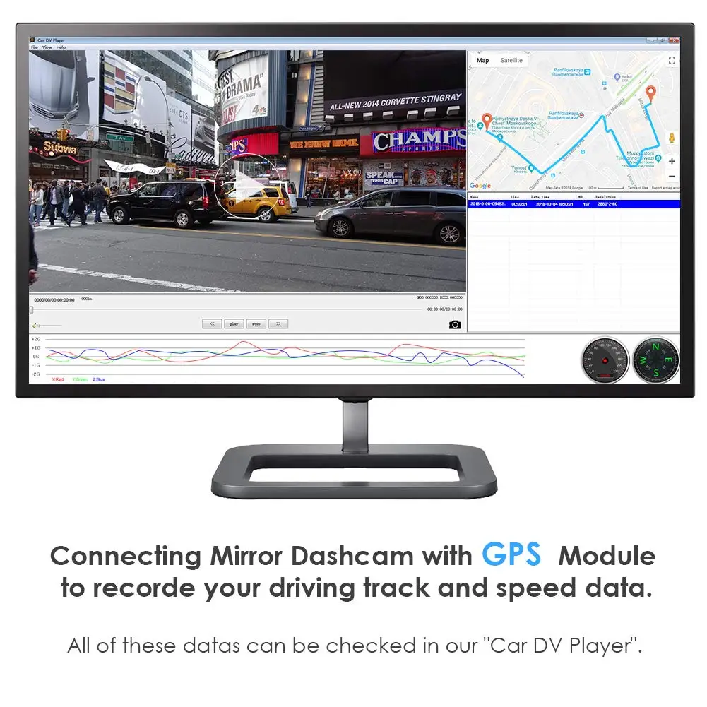 AZDOME PG02 1" зеркальный видеорегистратор с gps потоковым медиа Полноэкранный сенсорный ADAS двойной объектив ночного видения 1080P+ 720P Автомобильные видеорегистраторы