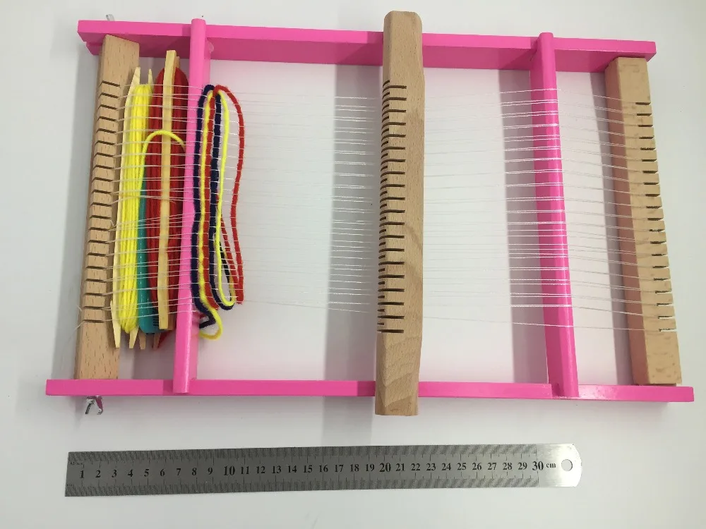 Регулируемый деревянный большой размер вязальная машина для детей шарф DIY инструмент аксессуар вязальная машина S0211H станок