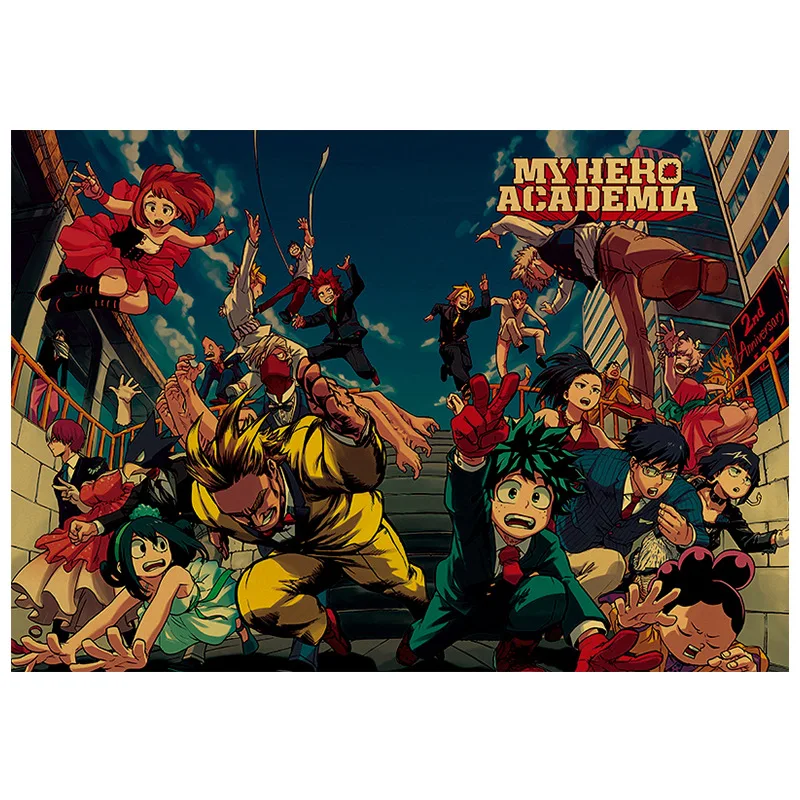 Мой герой Академия плакат крафт печать наклейка Фигурки игрушки IZUKU MIDORIYA DEKU Bakugou