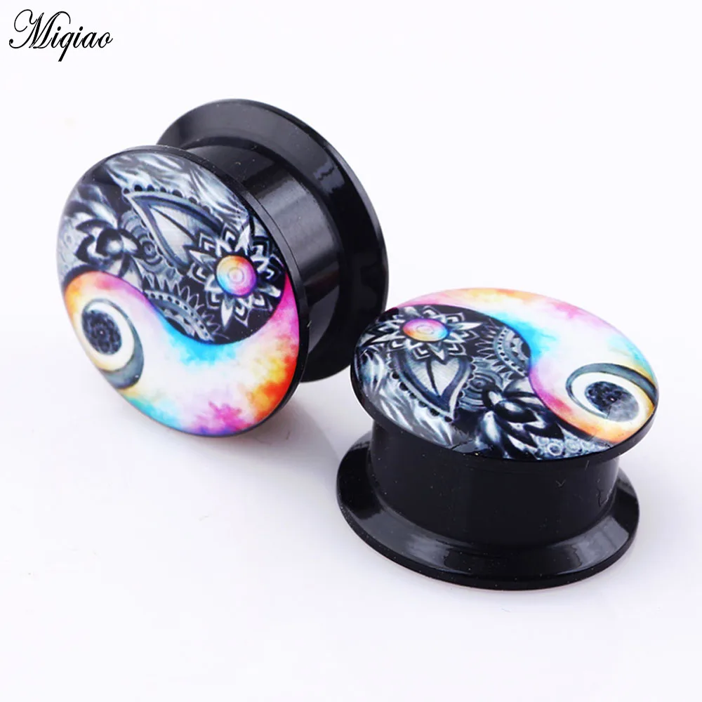 

Miqiao 2pcs Fashion Hot Sale Acrylic Yin and Yang Eye Ears 4mm-25mm Exquisite Piercing Jewelry