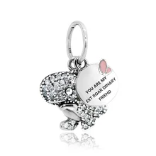 2019 New Arrival New Beads, Pave Dinosaur Pendant Charms fit Original Pandora Bracelets Women DIY Jewelry